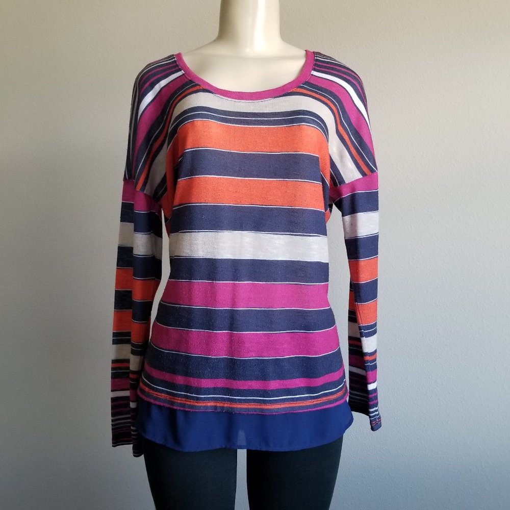 Jessica Simpson Sweater Colorful Long Blouse